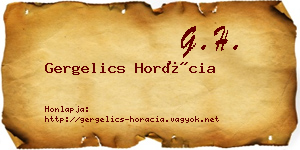 Gergelics Horácia névjegykártya